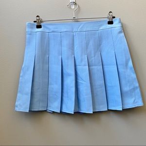 Baby Blue Pleated Tennis Skirt w Built in Shorts
